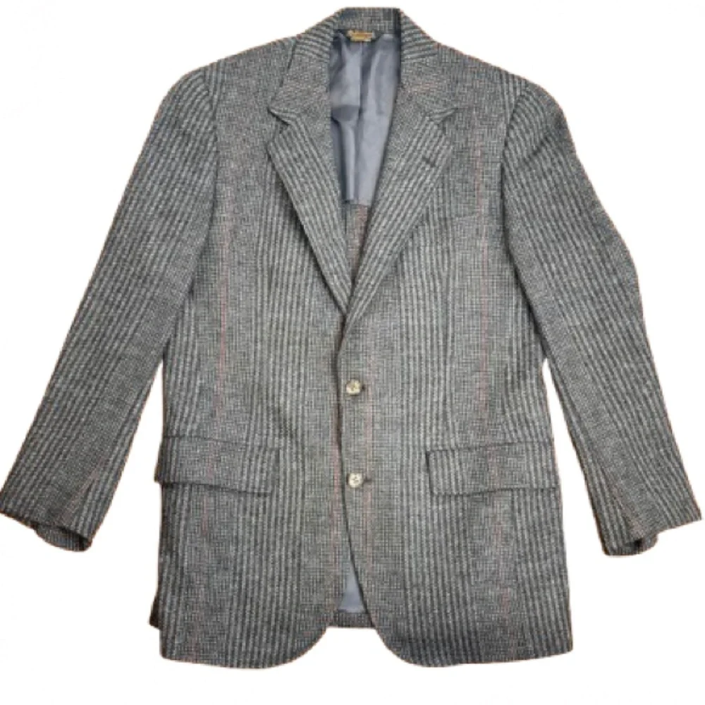 Southwick Wool Blazer 40R Gray Glen Plaid Tweed Sport Coat Union Made USA